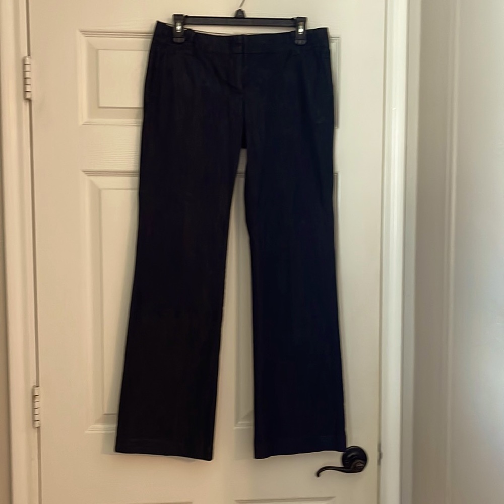 Loft slacks With Denim Blue look.  Size 4